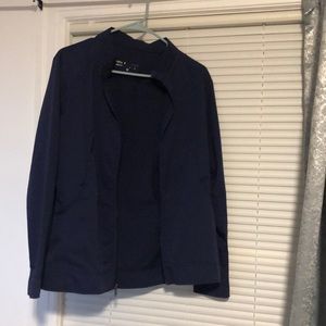 Navy blue scrub jacket